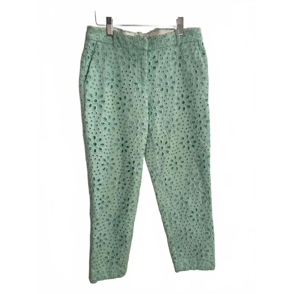 Stylish Mint Green Embroidered Pants